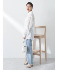 earth music&ecology フリルスリーブシャツ