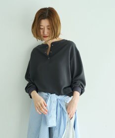 YECCA VECCA 2wayリブMIXジョーゼットブラウス