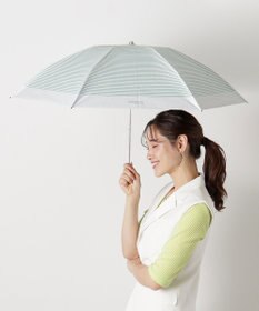 MOONBAT 【フワクール生地使用/軽量】MACKINTOSH PHILOSOPHY 遮光 晴雨兼用 折りたたみ日傘 ボーダー