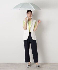 MOONBAT 【フワクール生地使用/軽量】MACKINTOSH PHILOSOPHY 遮光 晴雨兼用 折りたたみ日傘 ボーダー