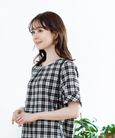 Tiaclasse L 【洗える】体型カバーも叶う幅広カフスチュニックブラウス