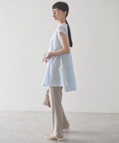AMERICAN HOLIC 【予約】【接触冷感】フレンチスリーブフレアスキッパーブラウス