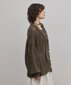 GRACE CONTINENTAL zipミドルニットカーディガン