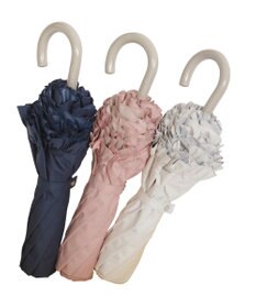 MOONBAT 【一級遮光/晴雨兼用/遮熱/UV】PAUL&JOE ACCESSOIRES(ポール & ジョー)晴雨兼用日傘 クリザンテームワンポイントフリル