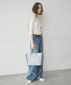 TOPKAPI 【TREASURE TOPKAPI】フェイクレザー ジオメトリック ショルダー付 トートバッグ