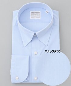 GOTAIRIKU 【形態安定】PREMIUMPLEATS_スナップダウン 通年ドレスシャツ(25年秋冬モデル) サックスブルー系
