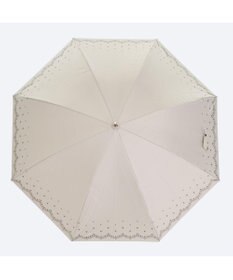 MOONBAT 晴雨兼用日傘 長傘 スカラ刺繍柄プリント／遮光 遮熱 UV