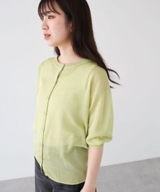 Green Parks ２ｗａｙ　７分袖ブライトシアーニットプルオーバー