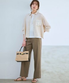 23区 VIOLAd'ORO イタリアンラフィアシート ベルトデザイン 2WAYトートバッグ
