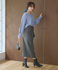 Feroux 【洗える】リボンヤーン プルオーバーニット