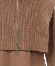 earth music&ecology ＳＥＴ２点ＺＩＰベスト＋ニットワンピース