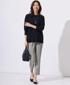 J.PRESS LADIES 【WEB限定カラーあり・洗える】SILKY RAYON STRETCH ボーダー ニット