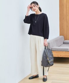 ANY 【ウエストゴム】イージーケアライトストレッチワイドパンツ