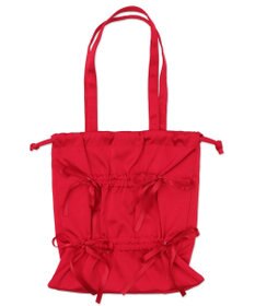 WEGO ドロストリボンギャザートート