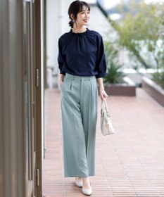 ANY SIS 【2WAY】スムージーポリエステル フリルネック ブラウス