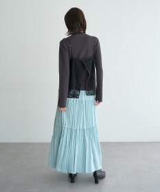 YECCA VECCA 【2点SET】刺繍レースキャミセットハイネックニット