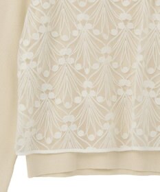 YECCA VECCA 【2点SET】刺繍レースキャミセットハイネックニット