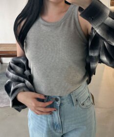 WEGO 【カップ付きインナー/SMサイズ展開】なちゅ盛れカップインアメスリタンク