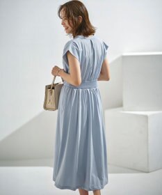 組曲 【洗える・WEB限定】プレーティング天竺 ドレープワンピース