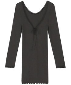 AMPHI あったかインナー 薄手 リブ素材 ９分袖 長袖 UWF360 アンフィ／ワコール