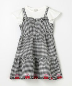 ANY KIDS ギンガム ドッキングワンピース