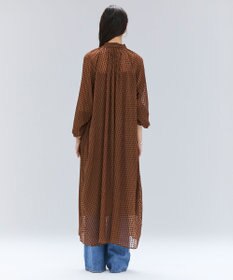 BEIGE， CALLERRY / シルク混ドットギャザーワンピース