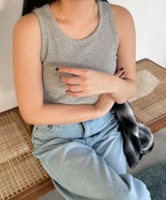 WEGO 【カップ付きインナー/SMサイズ展開】なちゅ盛れカップインアメスリタンク