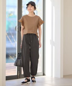 ANY 異素材コンビフリルスリーブプルオーバー