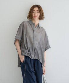 YECCA VECCA サイドスリットドロストシャツ