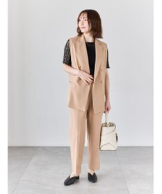 Te chichi リネンライクダブルブレストジレ(セットアップ可)