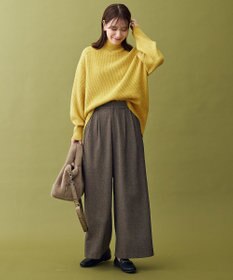 ANY L 【ウエストゴム】ライトツイードパンツ