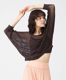 Chacott Chacott BALANCE【ノーソーイングニット】7分袖メッシュニットTシャツ