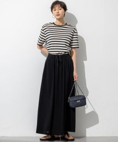 23区 【WEB&一部店舗限定/接触冷感/洗える】ツイストコットンプレーティング スカート