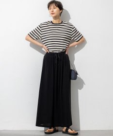 23区 【WEB&一部店舗限定/接触冷感/洗える】ツイストコットンプレーティング スカート
