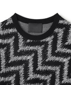 JOSEPH HOMME 【HIGH GRADE LINE】カスリシェブロンジャガード　クルーネックニット