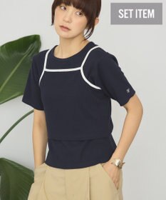 AMERICAN HOLIC 【2点セット】配色キャミ＋Tシャツ