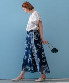 23区 【洗える】Ratti ペイズリーシフォン スカート