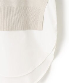 ICB 【洗える】クロスコンビ シャツドッキングプルオーバー