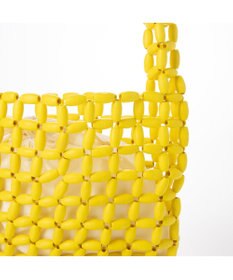 UNBILLION カシュカシュ cachecache / カラフルウッドビーズワンハンドル手提げ