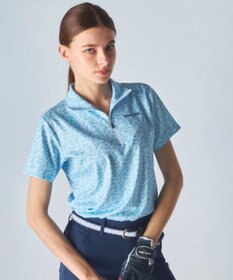 FILA GOLF／marie claire 【marie claire SPORT】小花柄ハーフジップ半袖シャツ