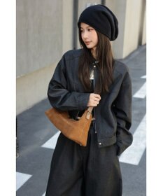 style code 【 通勤使用可能 】 牛革 細身シルエットショルダーバッグ