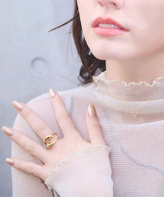 blancotokyo 【金属アレルギー対応/サイズフリー】ニュアンスクロスリング NIEBLA