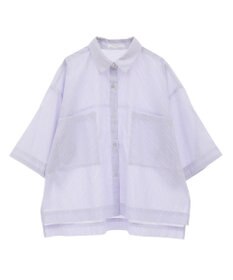 Green Parks 綿麻混５分袖ターンバックシャツ