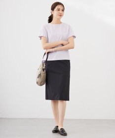 J.PRESS LADIES 【セットアップ対応・洗える・撥水・防汚】コットンFITTYシャーク スカート