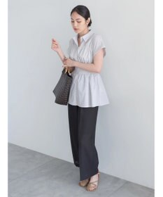 Te chichi 【接触冷感】ターンバックスリーブシャーリングブラウス