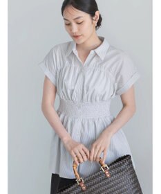 Te chichi 【接触冷感】ターンバックスリーブシャーリングブラウス