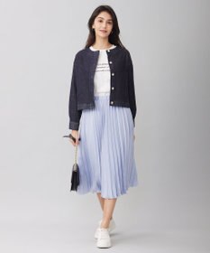 自由区 【WEB限定・洗える】ロイヤルサテンプリーツ スカート