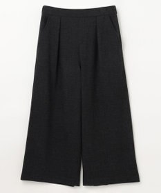 ANY 【洗濯機可能/ウエストゴム】ライトツイード ワイドパンツ