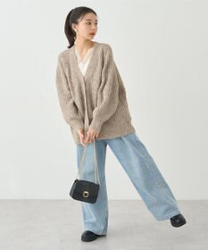 earth music&ecology ふわふわＭＩＸヤーンカーディガン