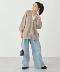 earth music&ecology ふわふわＭＩＸヤーンカーディガン